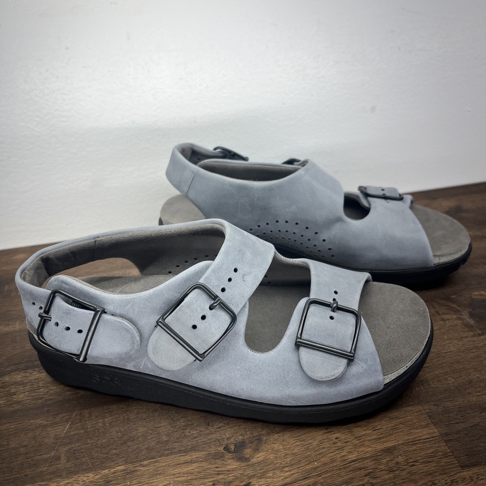 SAS Relaxed Denim Sandals Women's 6 Buckle Straps